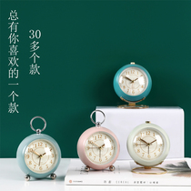 Simple Nordic style alarm clock for students ins bedroom creative girl heart quiet sound bedside small clock ornaments