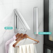 Wall hanger artifact retractable non-perforated telescopic drying rack invisible clothes drying artifact folding shrink Rod