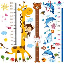 Wall stickers height stickers children children kindergarten decoration giraffe cartoon reading figure multiplication table