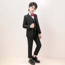 Handsome boy small suit suit three-piece Western style childrens host dress jacket Flower girl piano performance suit