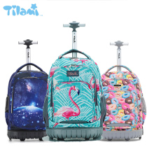 tilami junior high school pupils tie rod bag large capacity children waterproof backpack 18 inch boys and girls travel bag