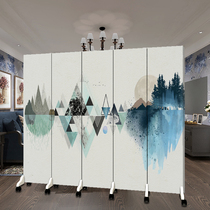Custom double-sided Nordic screen partition wall Simple modern living room occlusion home bedroom folding mobile folding screen