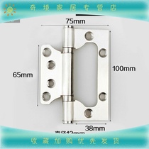 Bedroom solid wood door lotus leaf wood door Heleaf hardware letter folding primary and secondary hinge 304 stainless steel thickened flap