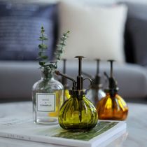 Glass shower watering color pressing bottle Vintage ornaments Japanese groceries photo props Net red swing props bottle