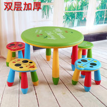 Kindergarten table double thick childrens table and chair baby learning table kindergarten table and chair round table
