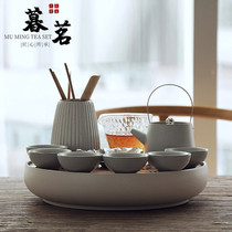 LENIBERK household Ru kiln kung fu tea set Tea Cup ceramic dry tea set set Japanese simple office