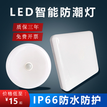 LED ceiling light bathroom waterproof and moisture-proof round shower kitchen bathroom corridor aisle light human body sensor light