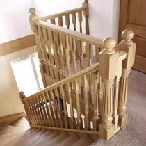 Xiyingmen stairs custom solid wood stair handrail attic stairs rotating iron stairs household duplex stairs