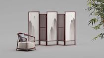 Lai's Furniture New Chinese Style Home Screen Simple Chinese Style Living Room Screen Classical Ancient Style