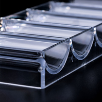 Texas Holdem high-end chip rack transparent acrylic storage box with lid chip box can hold 100 chips