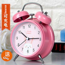 Super loud alarm clock small alarm clock bedside luminous students with children silent creative clock personality bedroom clock clock