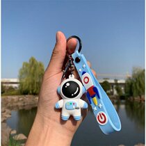 Astronaut couple keychain Cartoon creative personality bag pendant astronaut hanging jewelry chain male and female doll