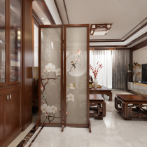 New Chinese folding mobile small apartment light luxury screen windshield shield partition living room bedroom home fabric porch folding screen