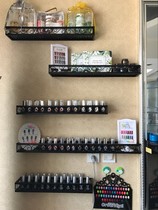 Nail art shelf display rack Wall-mounted wall shelf Wrought iron nail polish glue rack wavy pen glue storage rack