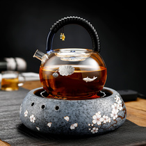 Longshantang electric pottery stove Li Ziqi same teapot glass thickened flower teapot tea cooker high temperature home set