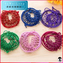 Clothesline household balcony belt clip integrated drying rack socks underwear drying rope drying clothes car outdoor multi-purpose