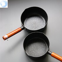Battery stove cute small pot induction cooker small pot one person with snow pan small cooking pot Japanese instant noodle pan non-stick pan