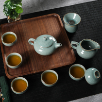 Celadon teapot set household ceramic set Longquan kung fu tea set office meeting guest bubble teapot set