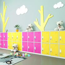 School classroom student kindergarten color schoolbag cabinet with lock storage cabinet iron dressing dormitory storage cabinet