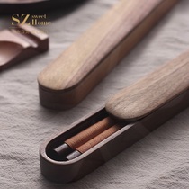 One person chopsticks luxury Japanese wooden chopsticks personality creative pointed chopsticks a pair of single student chopsticks take-out