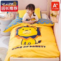 Kindergarten quilt three-piece set pure cotton quilt cover nap quilt baby entering the kindergarten childrens bedding bedding six-piece set custom-made