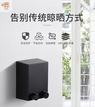 Outdoor clothesline balcony stainless steel invisible telescopic Clothes Clothes hanger toilet drying rack no more