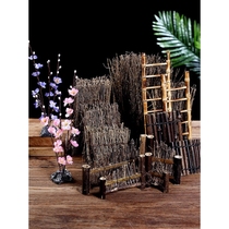 Sabab setting plate decoration flower day bamboo fence hotel barbecue dish decoration Japanese Sabre plate decoration