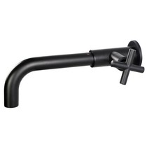 In-wall Gold extended mop pool faucet single cold wall out black copper mop pool faucet splash-proof toilet