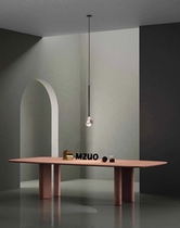 Light Extravagant Minimalist Solid Wood Long Table Designer Table Desk Creative Desk Creative Desk Personality Talks Table Art Feel Table