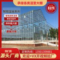 Smart glass greenhouse skeleton full set of exterior sunshade electric mobile planting film PC Sun board with vegetable greenhouse