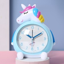 2020 new unicorn alarm clock childrens bedroom wake-up artifact bedside mute cute alarm clock student special bell