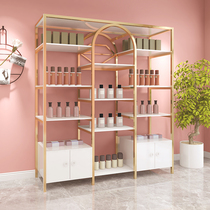Light luxury cosmetics nail polish display cabinet Beauty salon product shelf Nail art locker makeup display rack