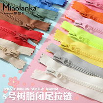 15cm-25cm 5 size resin zipper closed closed closed jeans placket clothes pocket zipper accessories