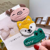 Cute wool frog cartoon hairpin 04