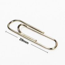 Metal thickened electroplated paper clips 200 cylindrical paper clips Boxed paper clips 29mm learning office supplies
