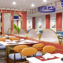 Light luxury stainless steel titanium card seat high partition network red restaurant short cut fence long Hong glass partition custom