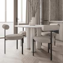 Nordic solid wood dining table and chair combination household small apartment dining table modern simple round dining table 6 people