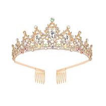 European and American jewel Bride wedding bridesmaid comb Crown baroque birthday wedding banquet headgear crown hair hoop