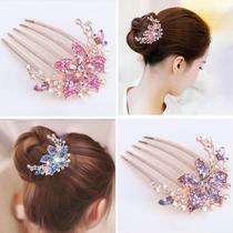 Mengpei bride hair accessories women rhinestone pan head five-tooth comb hair accessories boutique supply wholesale