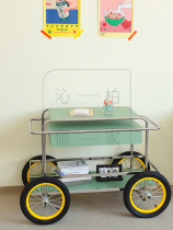Nordic storage bedroom trolley mobile wheeled living room multifunctional snack storage rack baby products rack