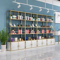 Nordic floor shelf Beauty salon cosmetics showcase container Nail shop display jewelry storage rack Partition cabinet