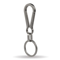 Solid and durable titanium alloy mens waist key chain simple pendant car chain key ring belt opener