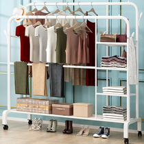  Clothes rack Floor-to-ceiling bedroom household double-pole clothes rack Indoor simple storage balcony drying clothes rack