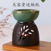 Large aromatherapy lamp aromatherapy ceramic bedroom household candle large capacity essential oil lamp incense burner sleeping oil oven
