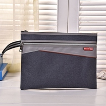 New cross-border file bag business office with briefcase handmade briefcase waterproof canvas Oxford cloth zipped bag