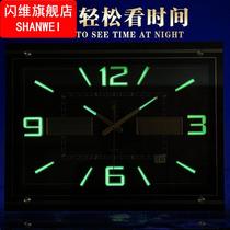 Living room office wall clock 20-inch luminous quartz clock clock perpetual calendar calendar temperature and humidity wall watch