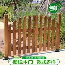 Partition door courtyard European Green Garden wooden door fence landscape small wooden door grille Western restaurant custom outdoor