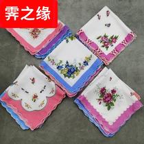 Small handkerchief Crush flowers and moon tooth lady childrens sweat towel old cotton handkerchief old - fashioned nostalgia