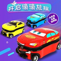 Children's password box boys boys and girls 18 inch suitcase four-wheel car suitcase can be mounted suitcase