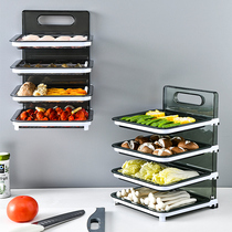Kitchen multifunctional side dish overlay storage household hot pot dish dish dish dish multi-layer preparation dish tray tray artifact